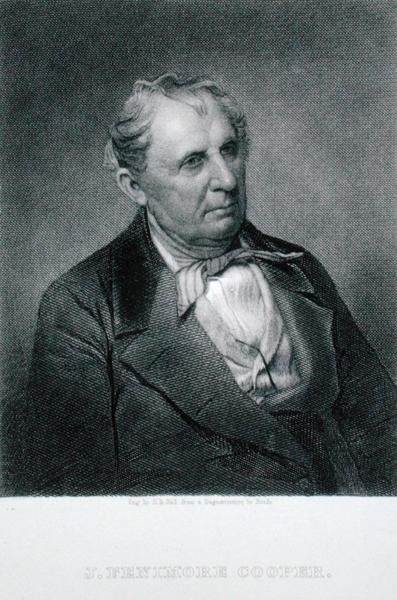 James Fenimore Cooper (1789-1851), gravada por Henry Bryan Hall (1808-84) após um daguerreótipo (gravura) de Mathew (after) Brady