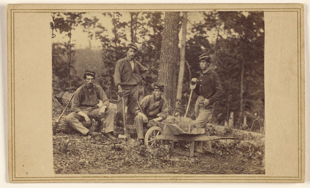 Destacamento de pioneiros do 69.º regimento N.Y.V. de Mathew B. Brady