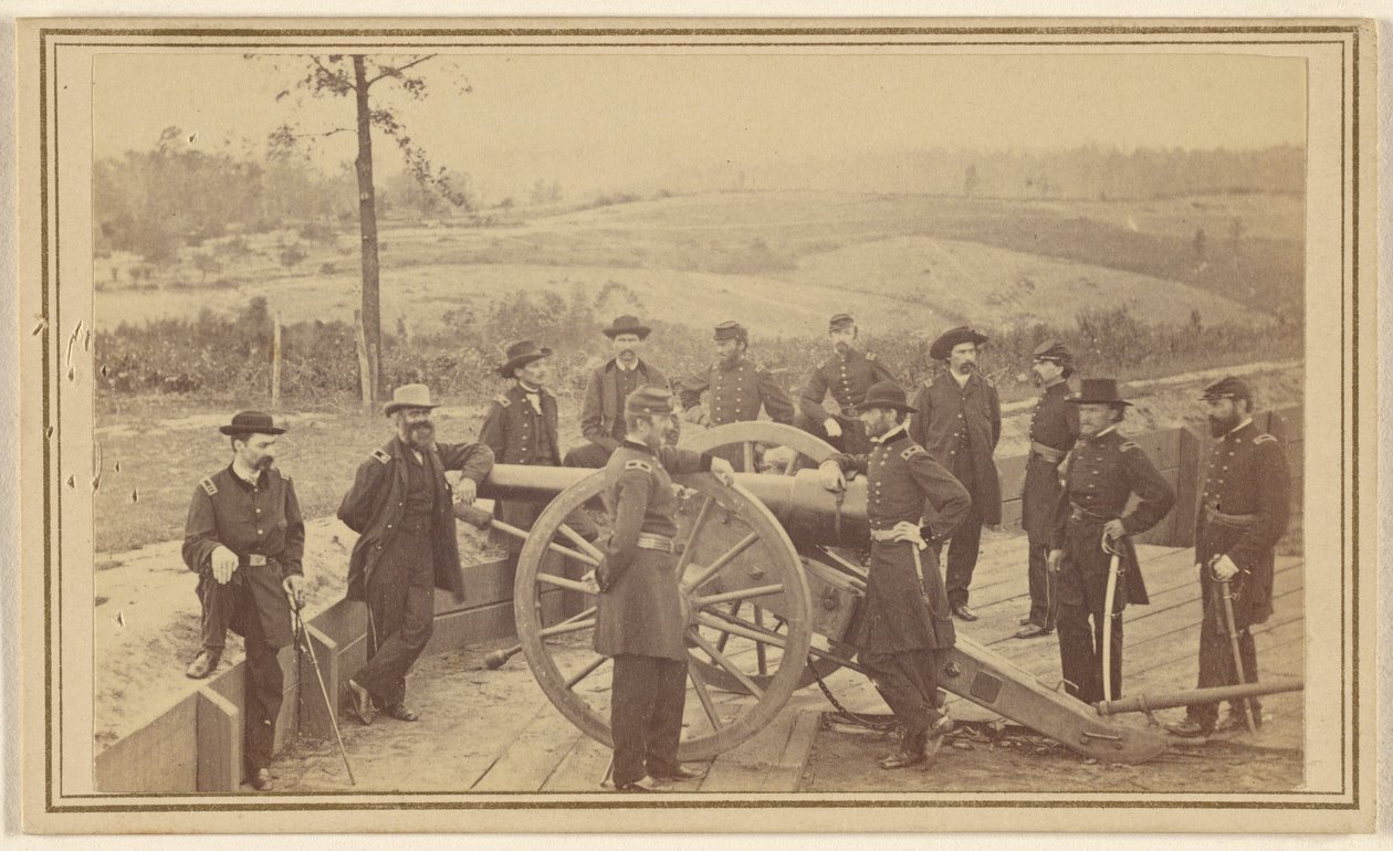 General Sherman e o seu estado-maior diante de Atlanta, 19 de julho de 1864 de Mathew B. Brady