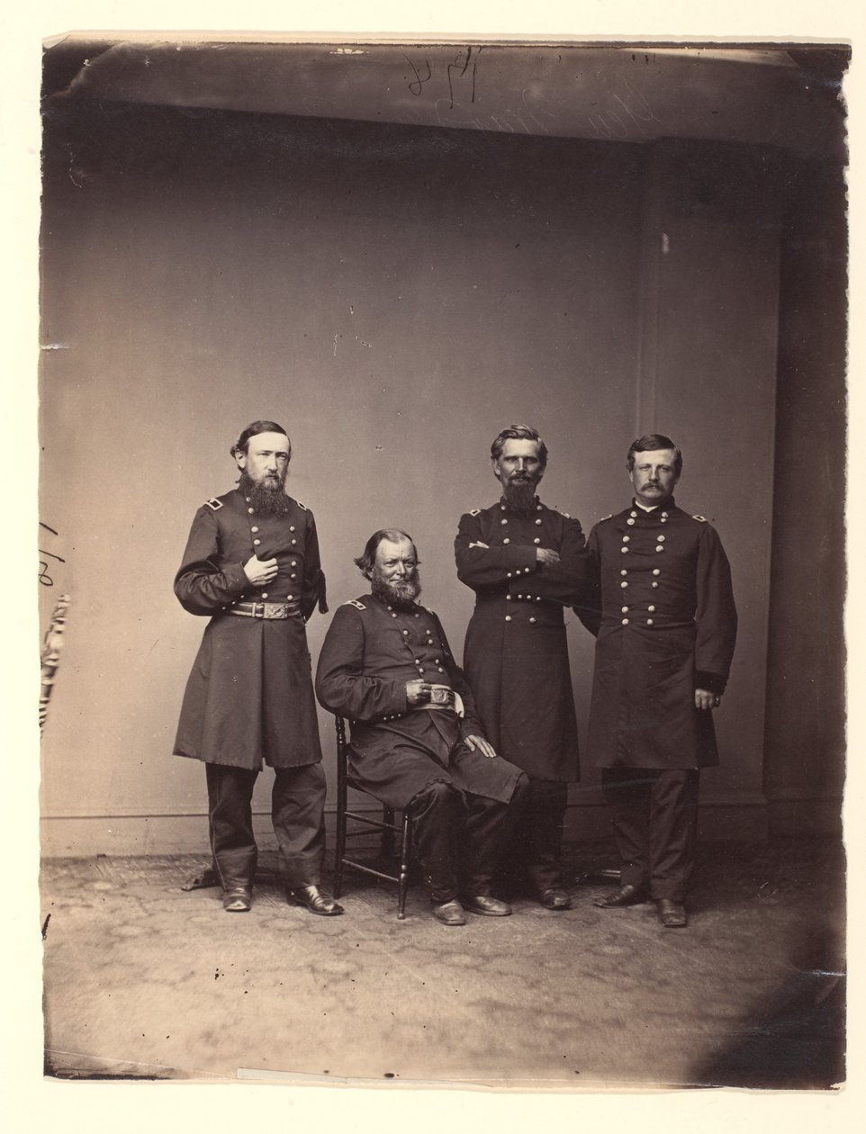 O general William Ward e o seu estado-maior de Mathew B. Brady