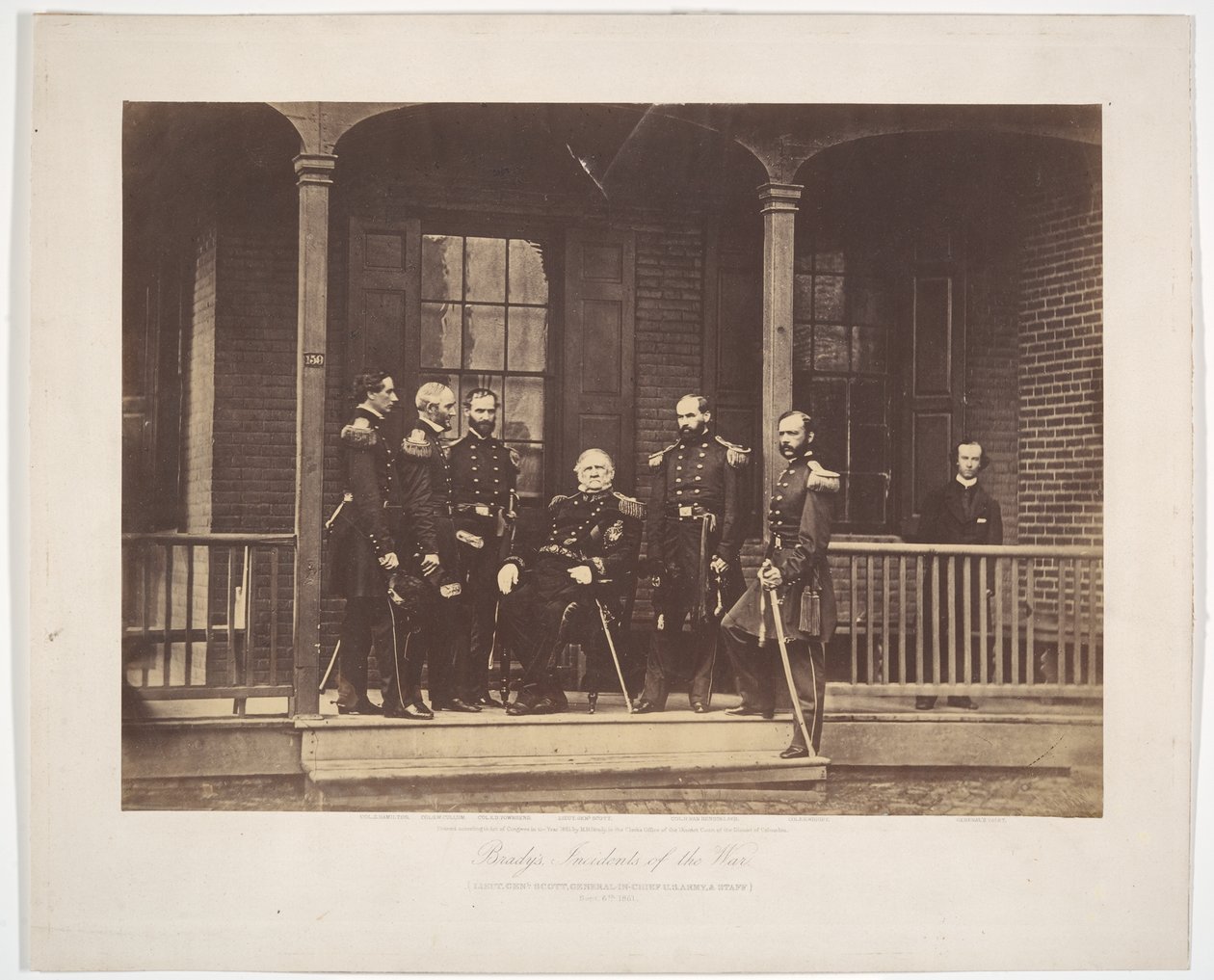Tenente-General Scott, General-em-Chefe do Exército dos EUA, e Estado-Maior de Mathew B. Brady