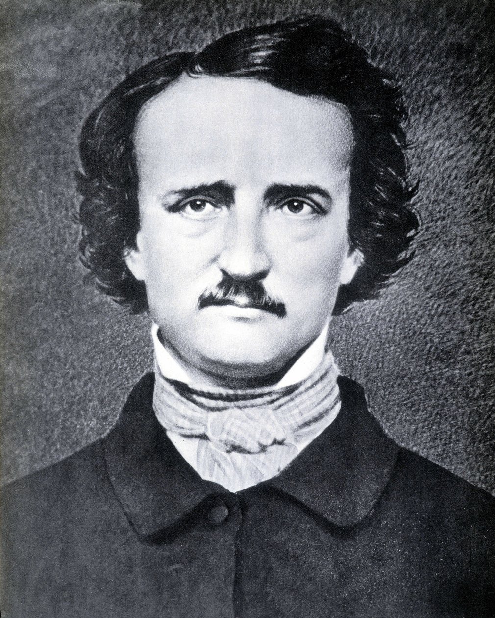 Retrato do escritor americano Edgar Allan Poe (1809 - 1849) fotografia de Brady no século XIX. de Mathew B. Brady