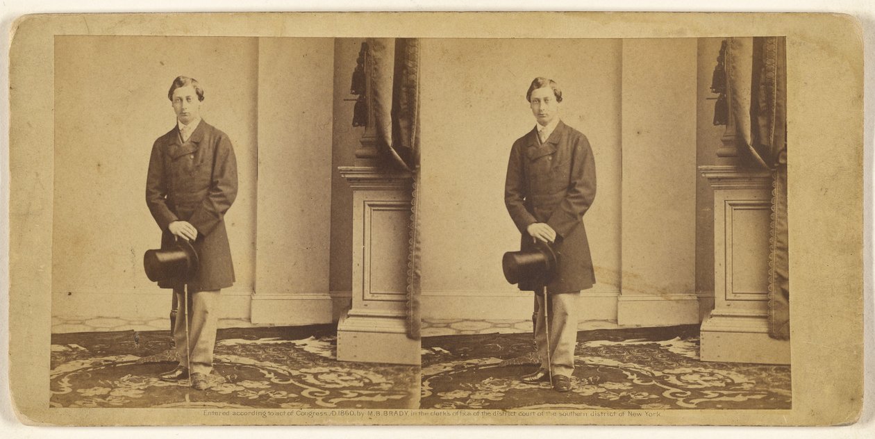 [Jovem não identificado, de pé, com cartola e bengala] de Mathew B. Brady