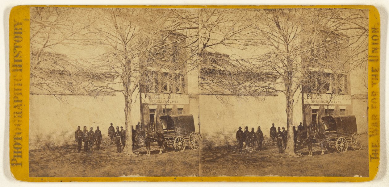 [Soldados da União em frente da Price, Birch & Co., comerciantes de pessoas escravizadas] de Mathew B. Brady