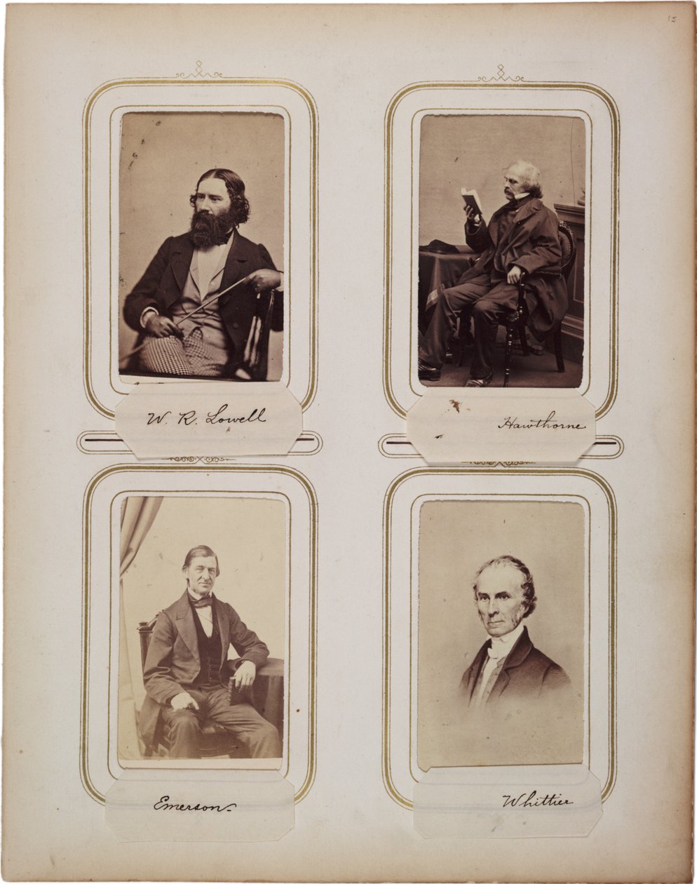 Álbum de 200 cartes de visite, a maioria por Brady, c.1865 (foto de sepia) de Mathew B. Brady