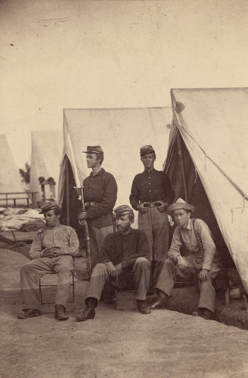 Cena do acampamento, 1862 (foto) de Mathew Brady