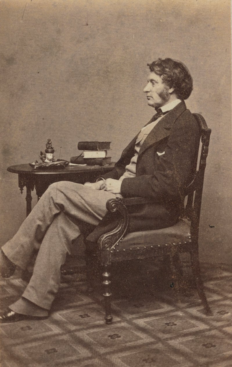Carte-de-visite retrato de Charles Sumner, década de 1860. de Mathew Brady