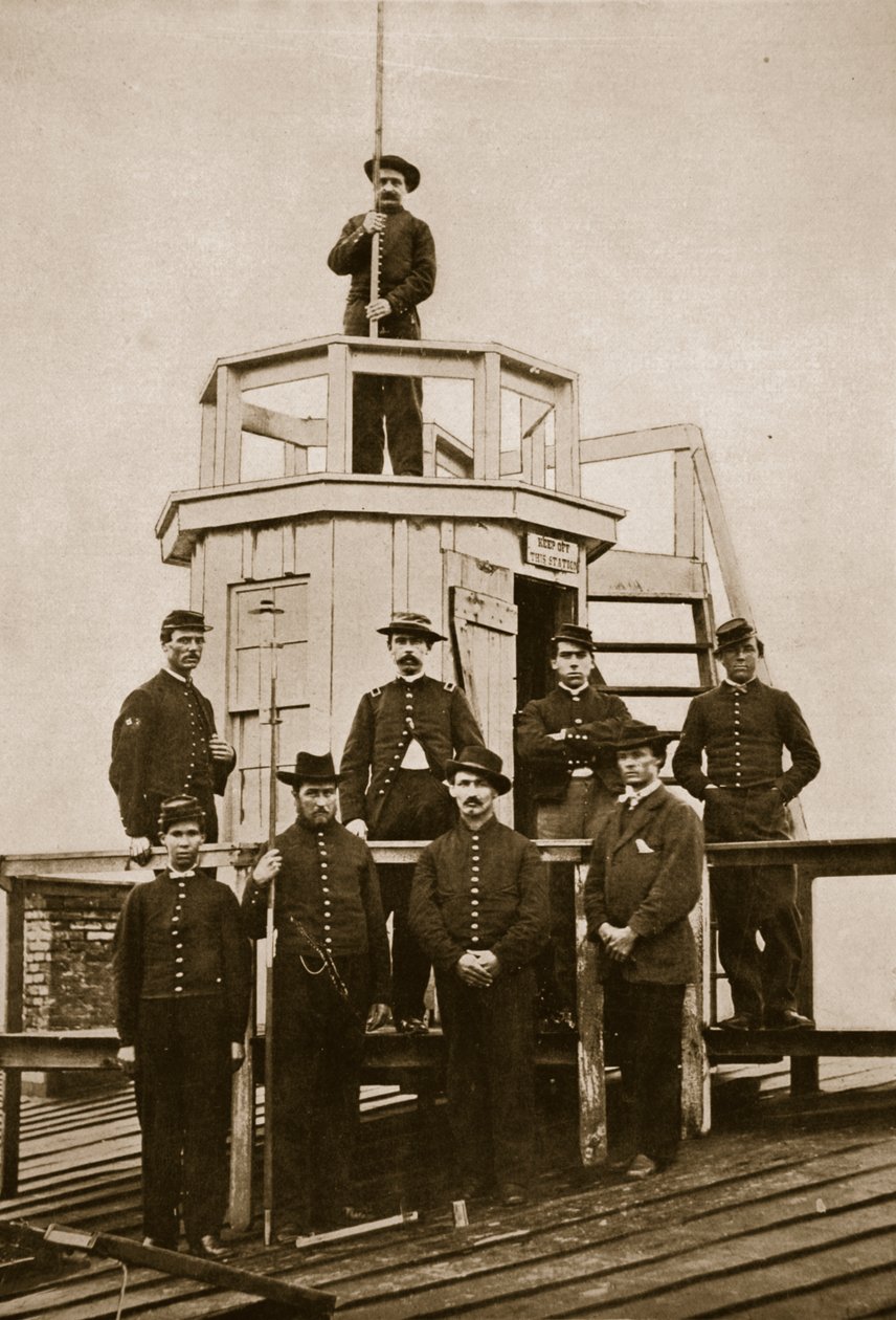 Central Signal Station, Washington, DC, 1861-65 (foto sépia) de Mathew B. Brady