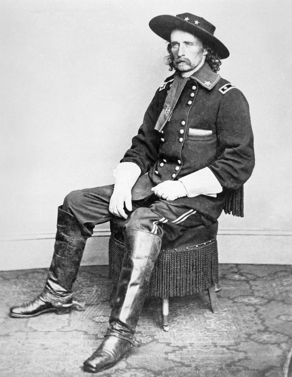 General George A. Custer (foto a p/b) de Mathew Brady