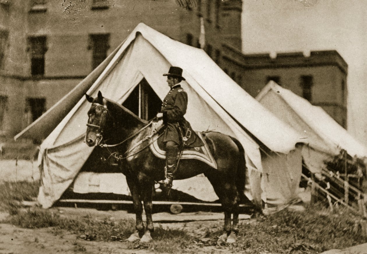 General Hooker no cavalo, 1863 de Mathew B. Brady