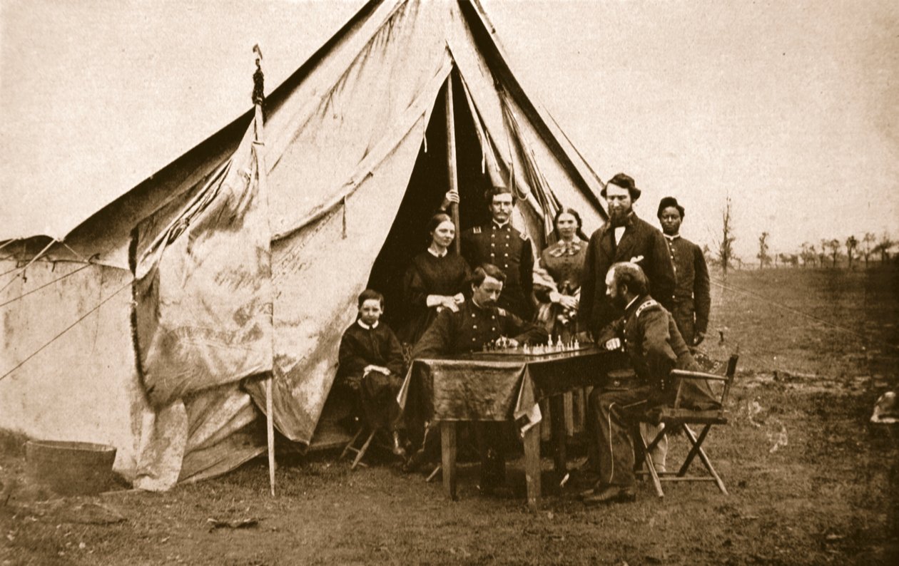 General James H. Wilson e Amigos, 1861-65 (foto sépia) de Mathew B. Brady