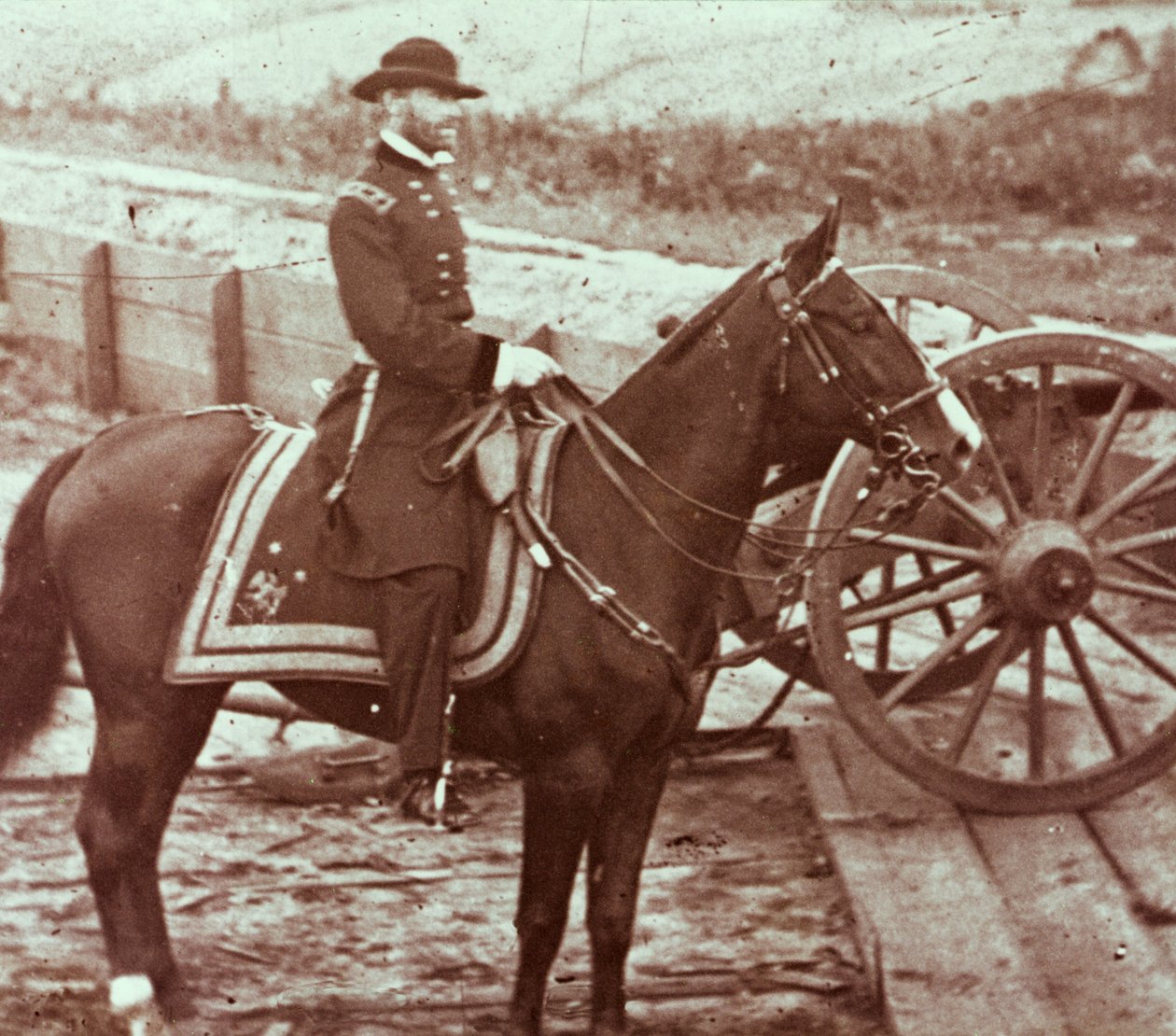 General William T. Sherman (1820-91) em Atlanta, GA (foto a p/b) de Mathew Brady