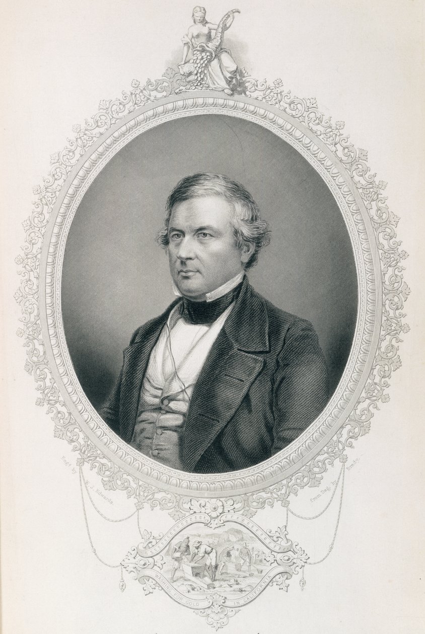 Millard Fillmore, de &39;A História dos Estados Unidos&39;, Vol.II, de Charles Mackay, gravado por WJ Edwards de um daguerreótipo (gravura) de Mathew B. Brady