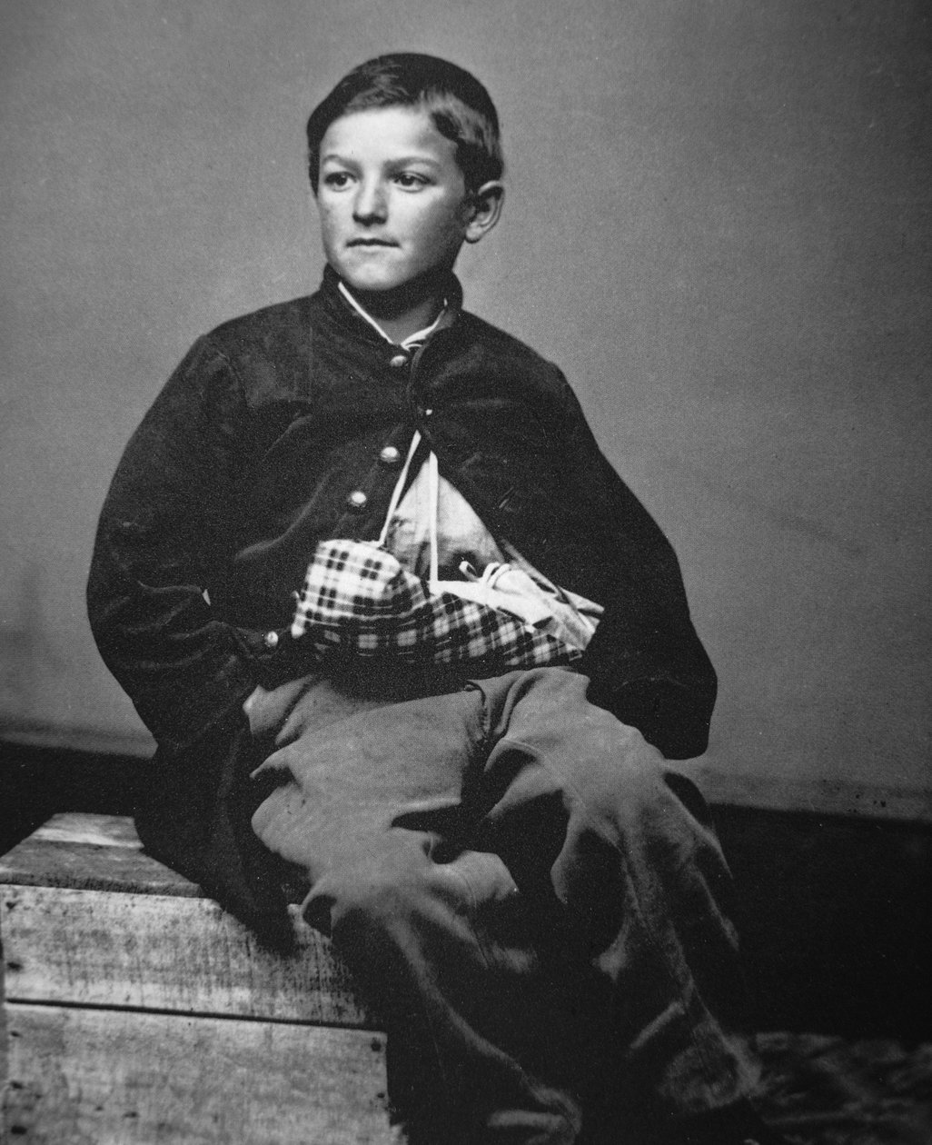 William Black, rapaz baterista do Union (foto a p/b) de Mathew Brady