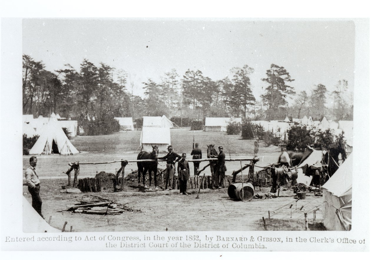 Sede dos Yankees, campo de Whinfield, 3 de maio de 1862 de Mathew B. Brady