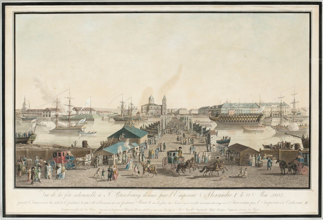 Celebração do primeiro aniversário de São Petersburgo no centenário da cidade em maio de 1803, 1804 de Mathias Gabriel Lory