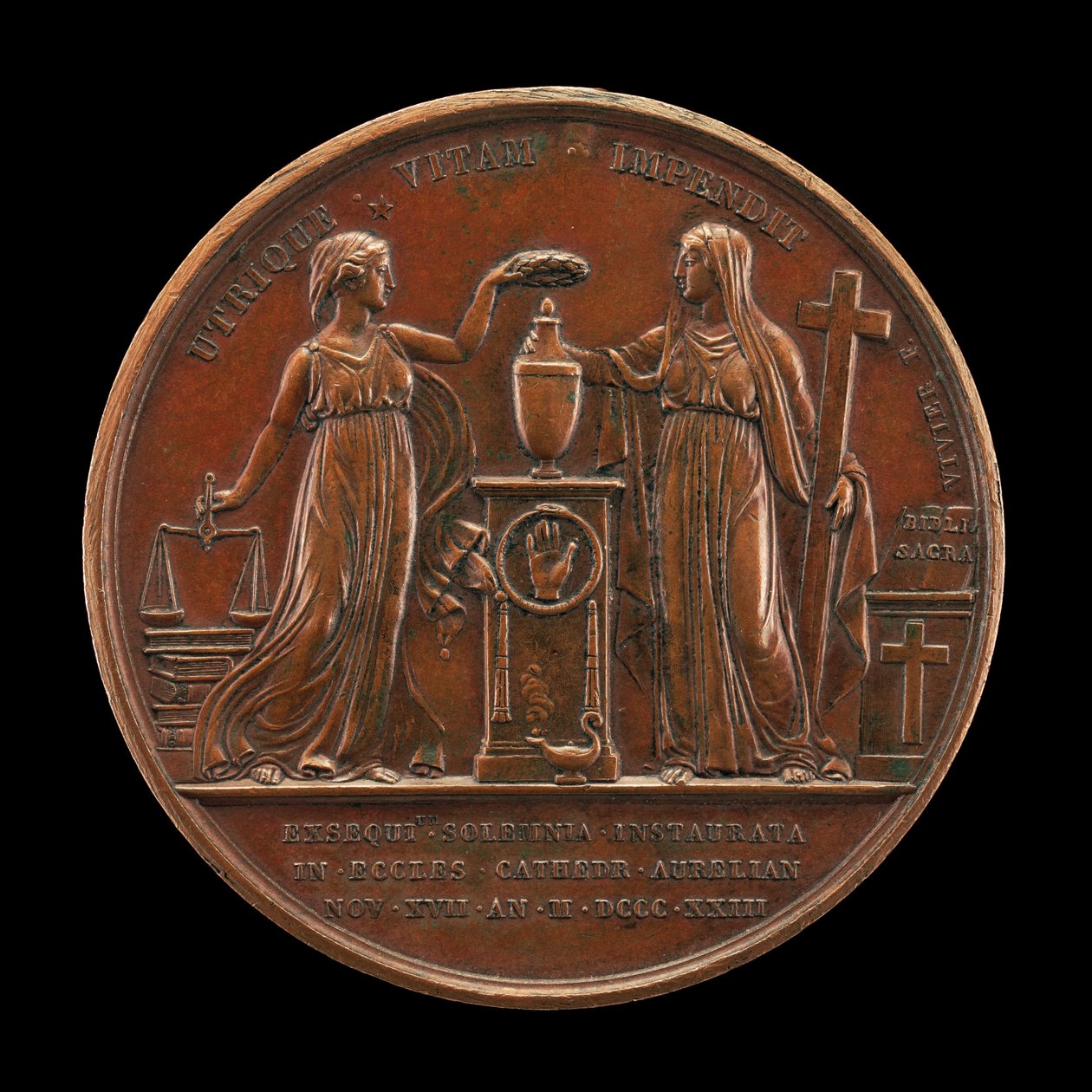 Justiça e Fé [ao contrário], 1823. de Mathias Nicholas Marie Vivier