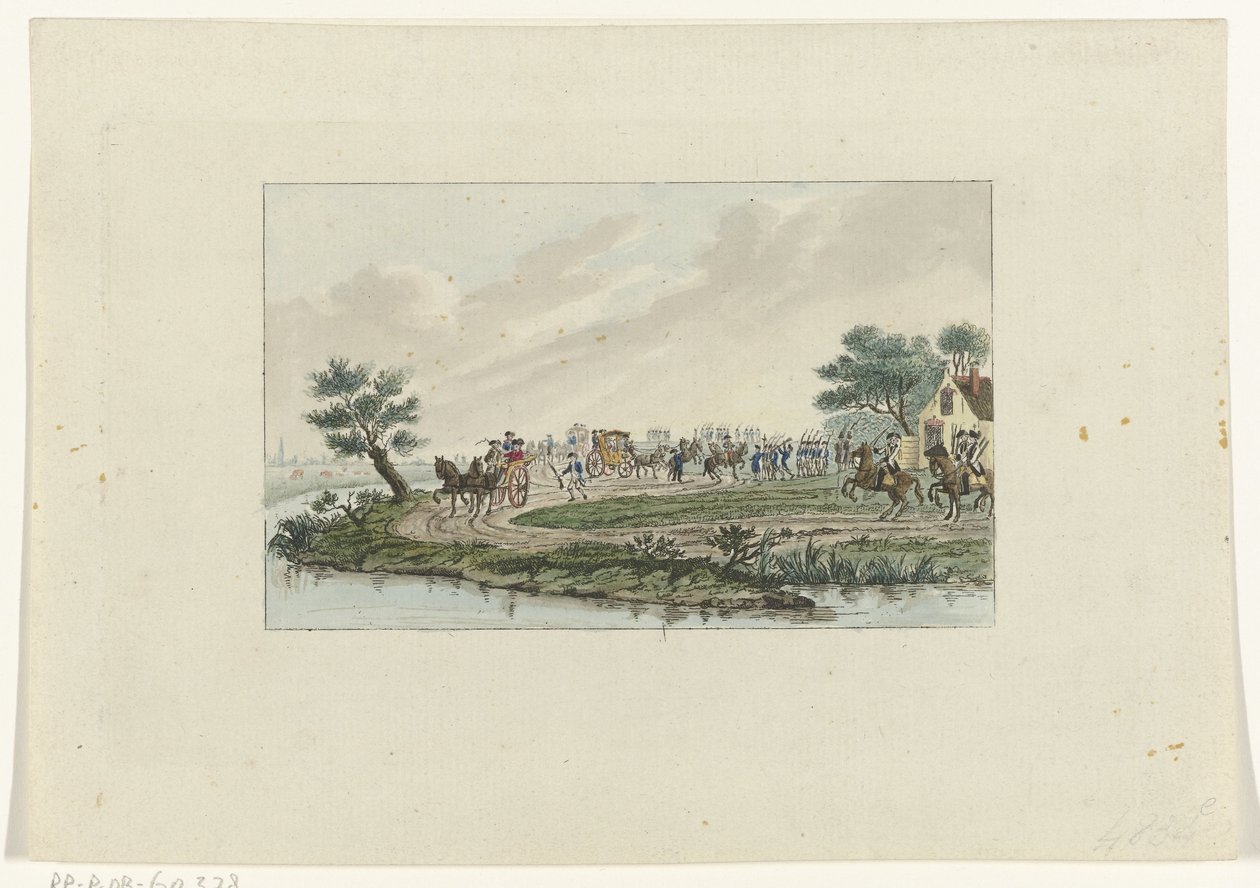 Prisão da princesa em Goejanverwellesluis, 1787 de Mathias de Sallieth
