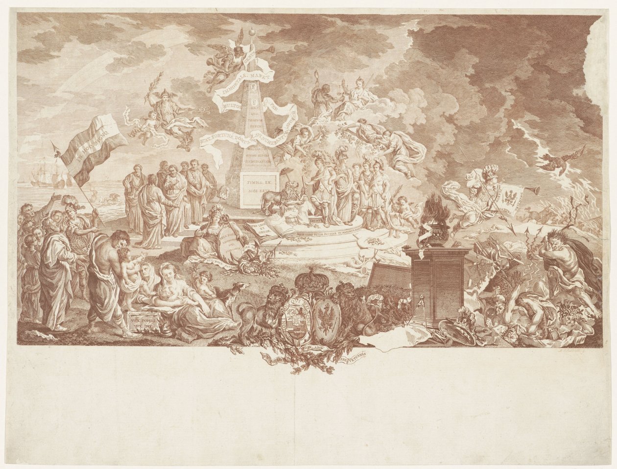 Alegoria do verdadeiro patriotismo, 1788 de Mathias de Sallieth