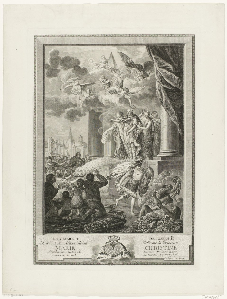 Clemência do imperador José II aos protestantes, 1783 La Clemence de Joseph II (título no objeto) de Mathias de Sallieth