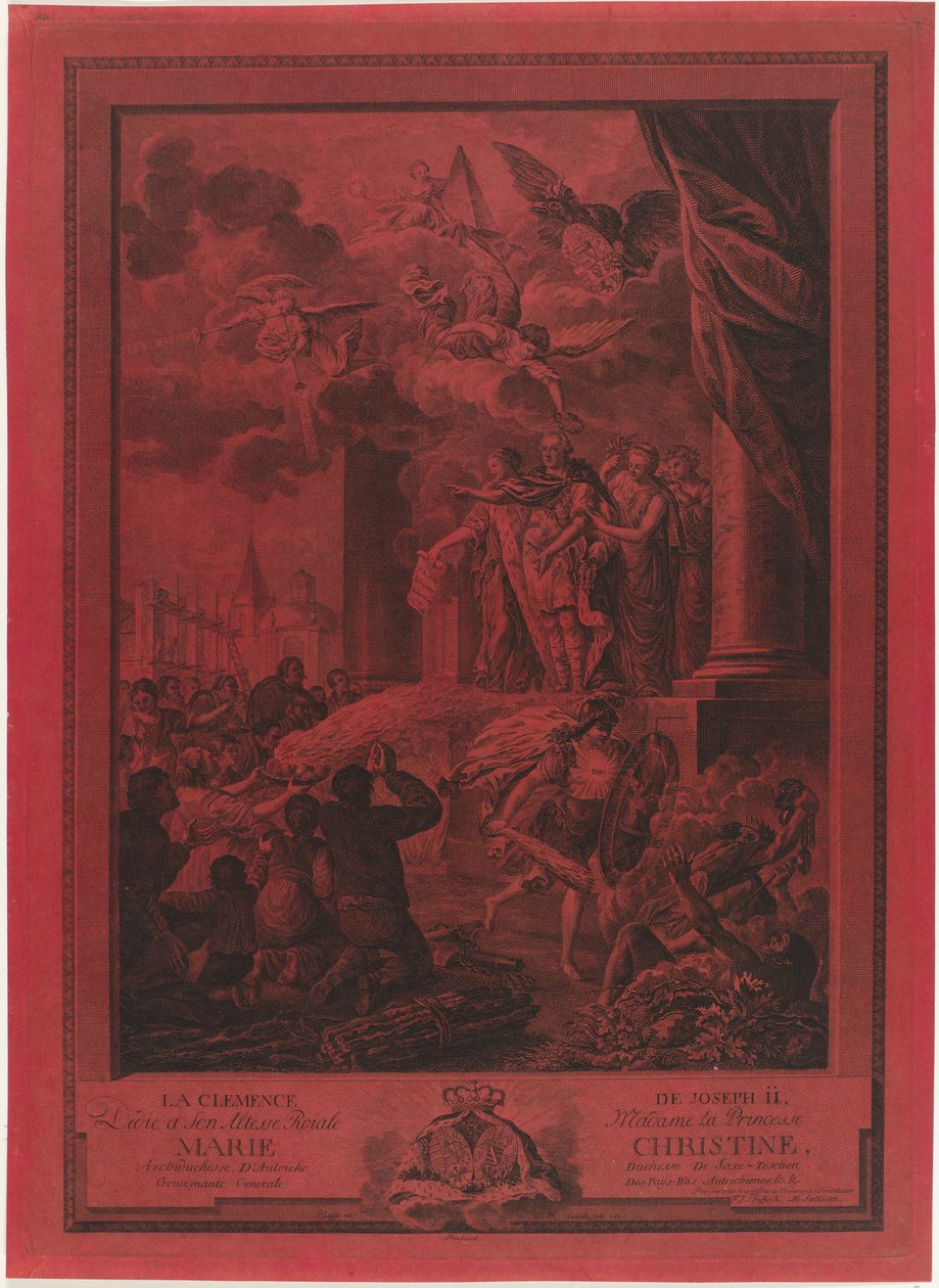 A clemência do Imperador José II aos protestantes, 1783
La Clemence de Joseph II (título sobre o objecto) de Mathias de Sallieth