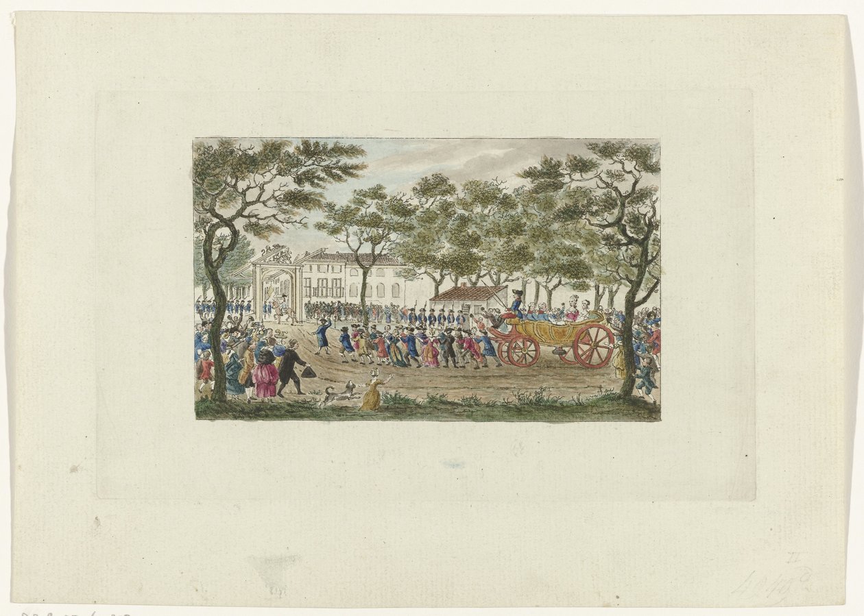 Ultrapassagem da Princesa de Orange e as Crianças, 1787 de Mathias de Sallieth