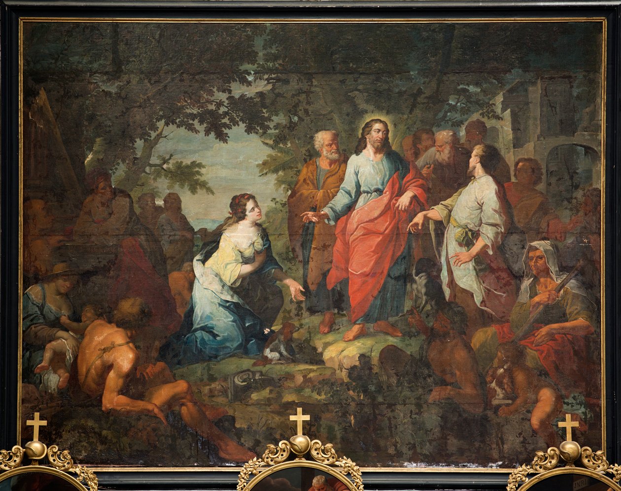 Igreja Paroquial (Igreja Paroquial de São Martinho). quadro. "Jesus e a Mulher Samaritana". Matthew De Visch. de Mathias de Visch