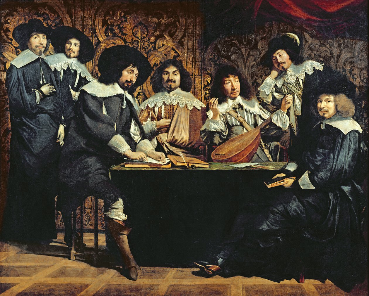 The Academy, ou The Amateurs &39;Meeting, c.1640 de Mathieu Le Nain