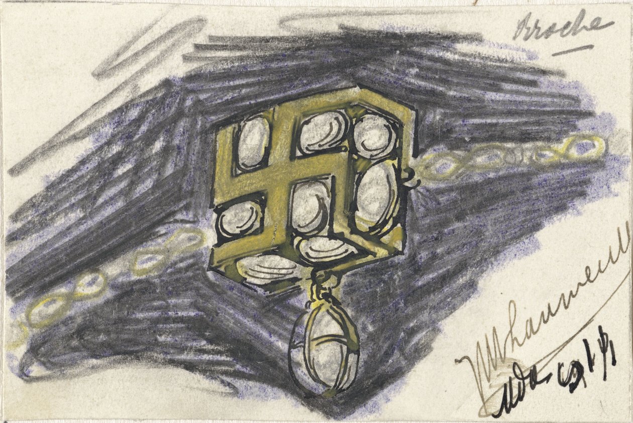 Desenho para um broche de Mathieu Lauweriks