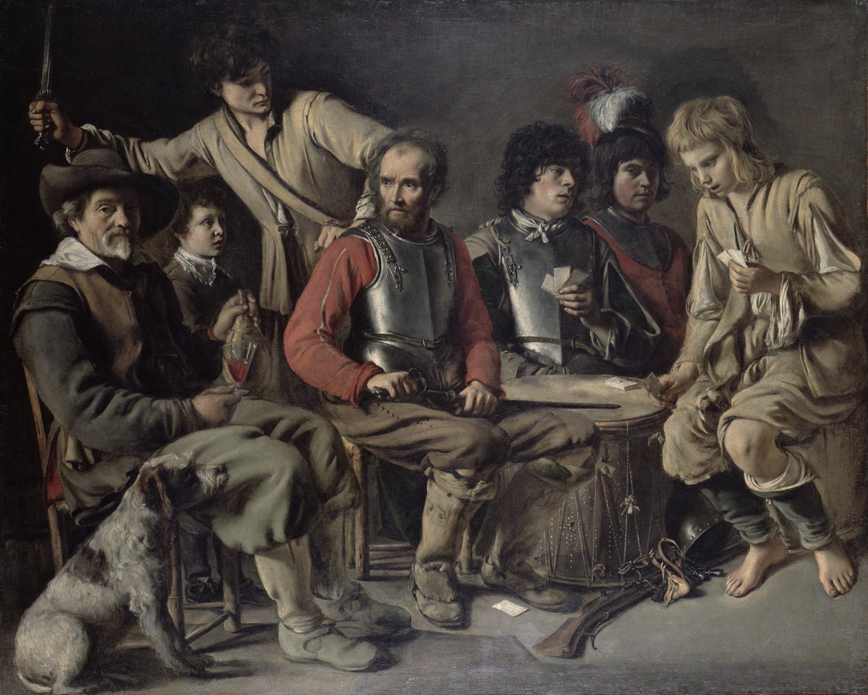A Quarrel (óleo sobre tela) de Mathieu Le Nain