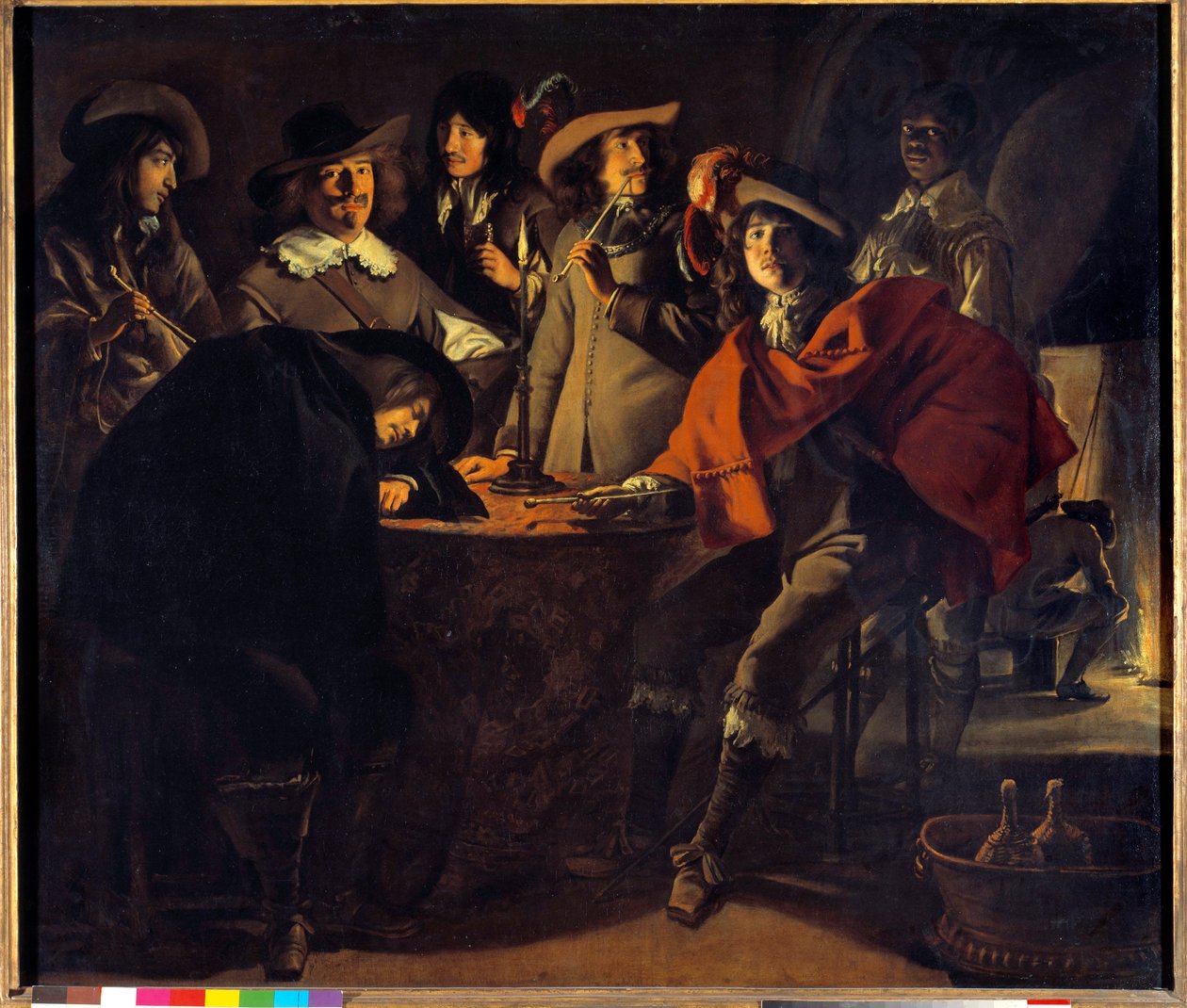 La Tabagie ou le corps de garde Pintura de Mathieu Le Nain (Lenaína) (1607-1677) Século XVII Sol. 1,17x1,37 m de Mathieu Le Nain