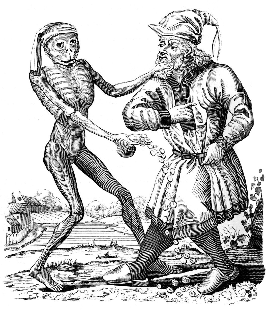 A Morte e o Judeu, século XVII, 1849. de Mathieu Marian