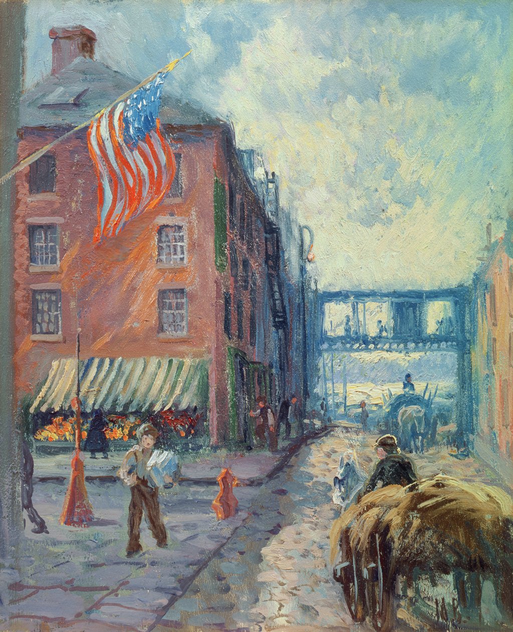 Van Wyck Family House, Nova York, c.1923 (óleo sobre quadro artístico) de Matilde Browne