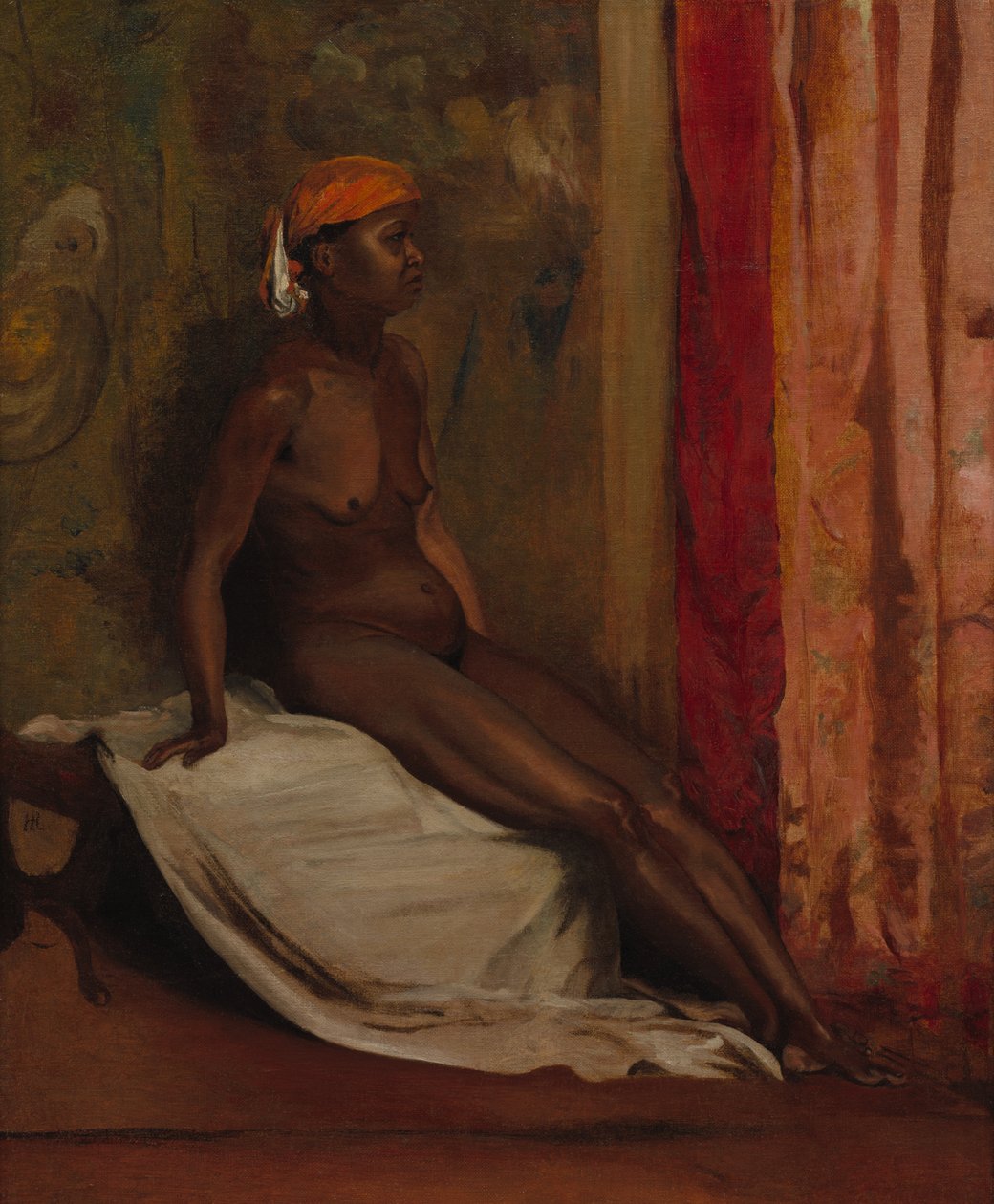 Mulher africana sentada de Matsumura Goshun