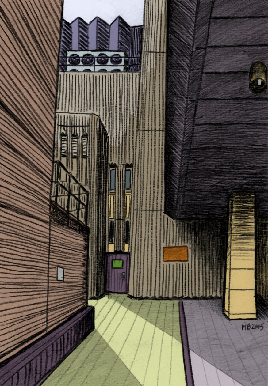 Hopton Street, SE1, 2015 (lápis, digital) de Matt Bannister