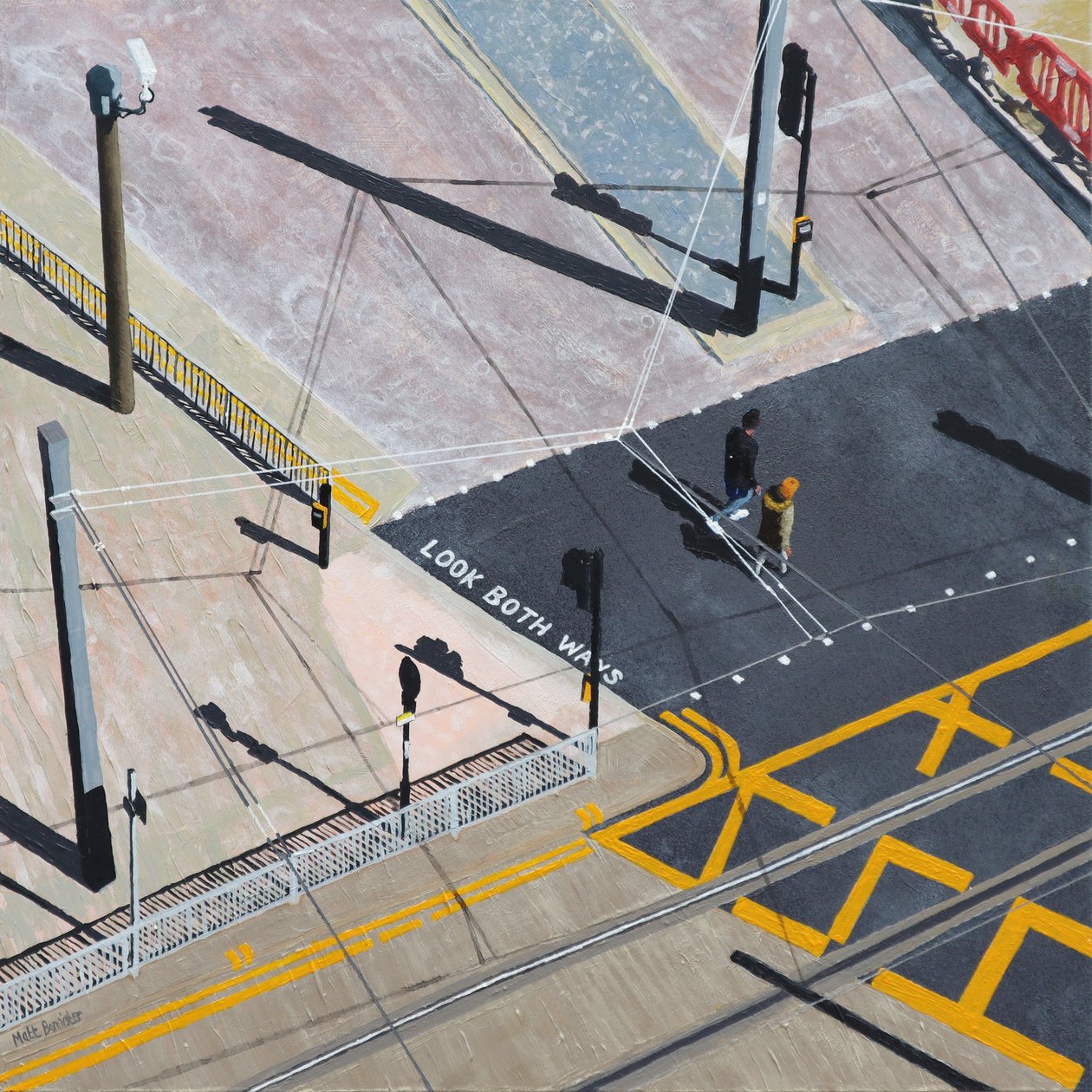 Look Both Ways, 2020 (acrílico sobre painel) de Matt Bannister