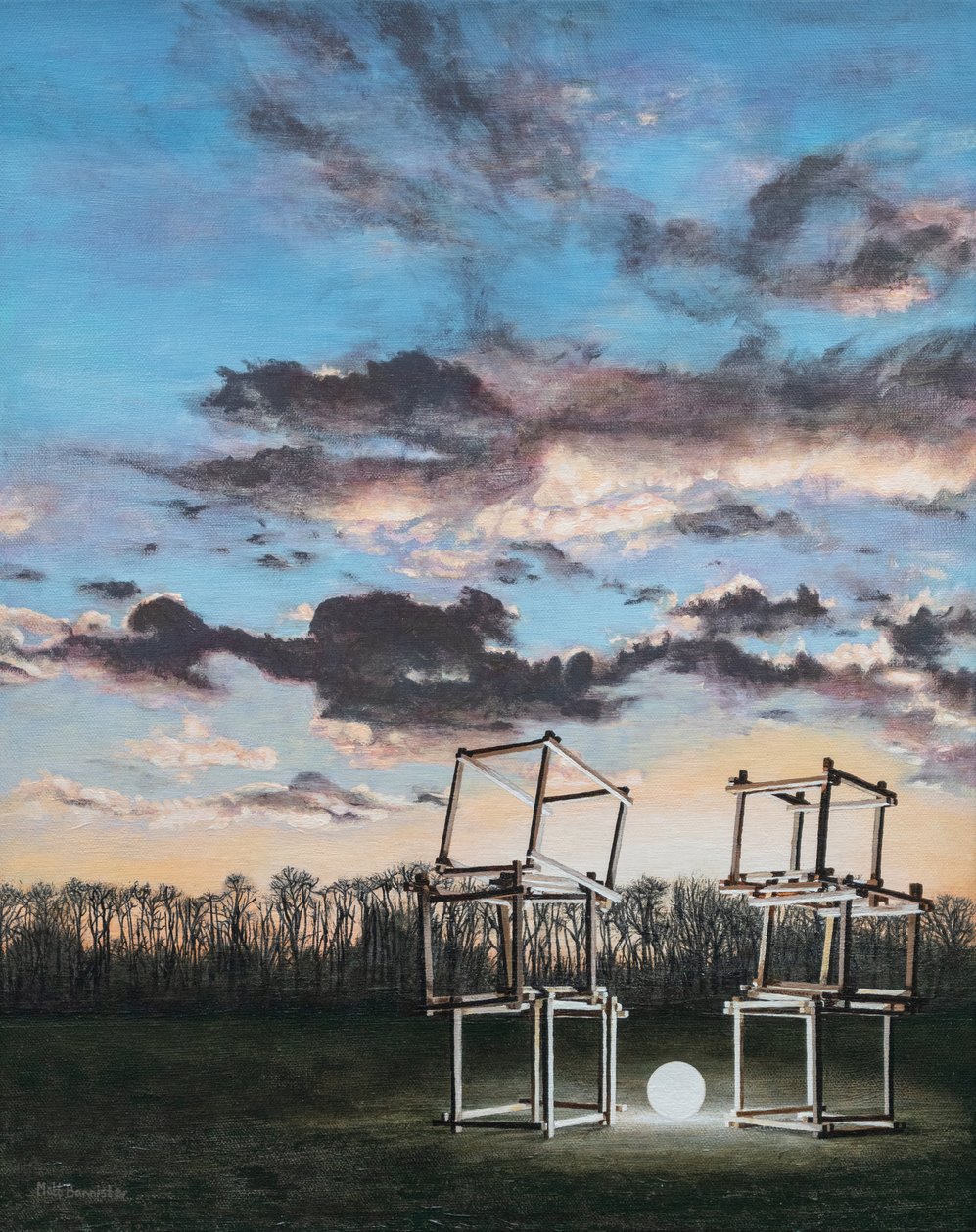 Lugar reservado, 2022 (acrílico sobre tela) de Matt Bannister