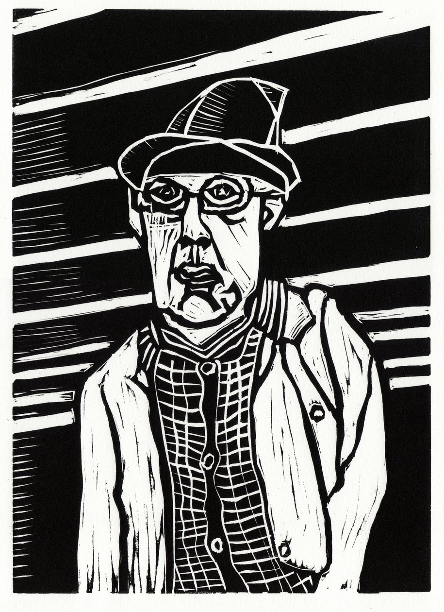 Homem de Southwark, 2013 (linóleo) de Matt Bannister