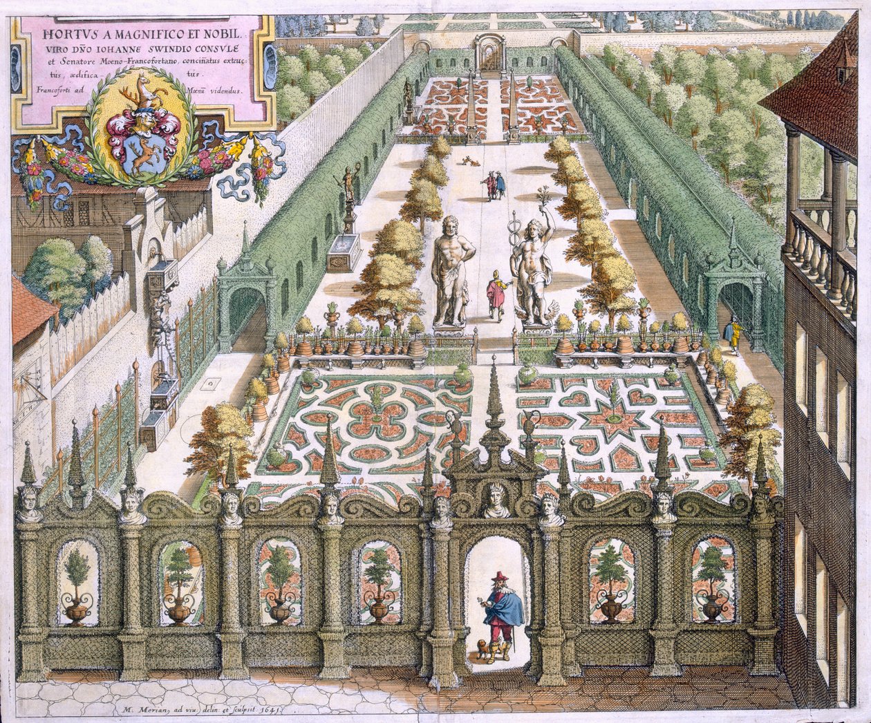 O Jardim de Burgermeister Schwind, de "Florilegium Renovatum", de Theodore de Bry (1528-98), publicado em 1641 de Mattaus the Younger Merian