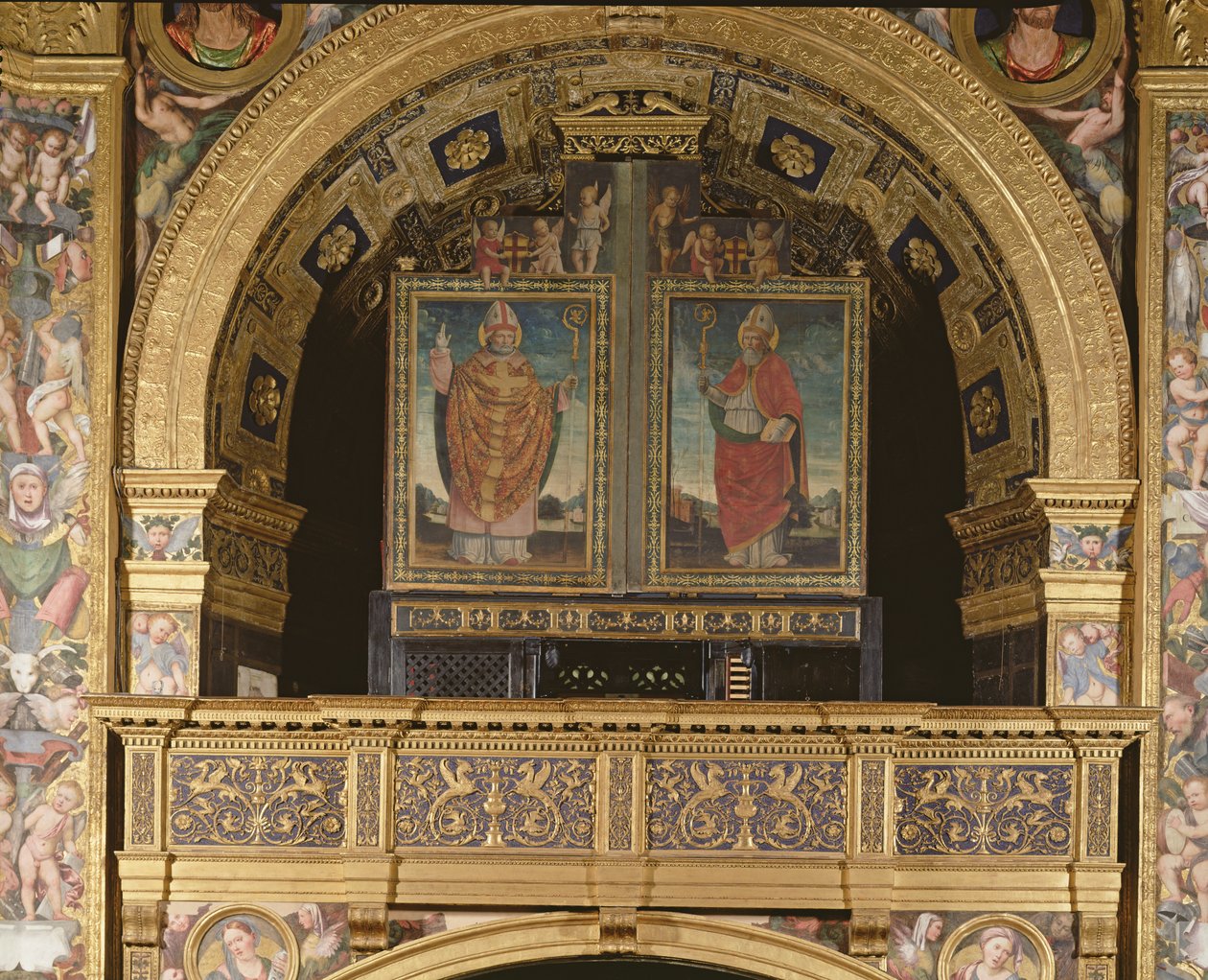 São Bassiano e Santo Ambrósio, bispo de Milão, 1507 de Matteo Chiesa