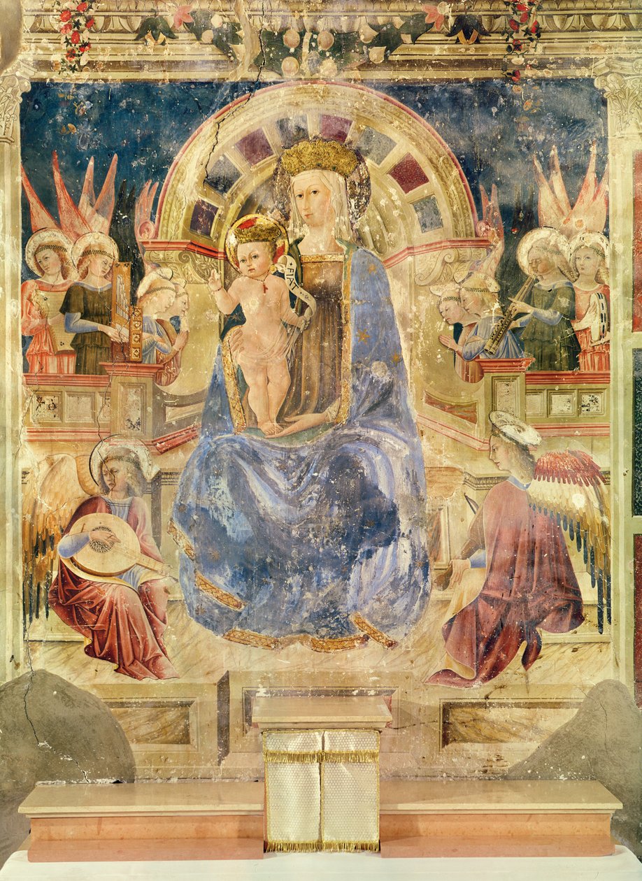 Virgem em glória entre anjos e santos, 1468 de Matteo da Gualdo
