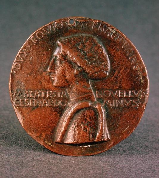 Medalha (anverso) de Sigismondo Pandolfo Malatesta (1417-68), 1446 (por reverso ver 165741) de Matteo di Andrea de Pasti