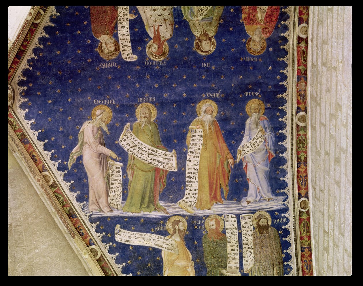 Os Profetas Ezequiel, Jeremias, Isaías e Moisés, da Audiência La Salle de la Grande (Câmara de Audiência) c.1353 de Matteo di Giovanetto da Viterbo
