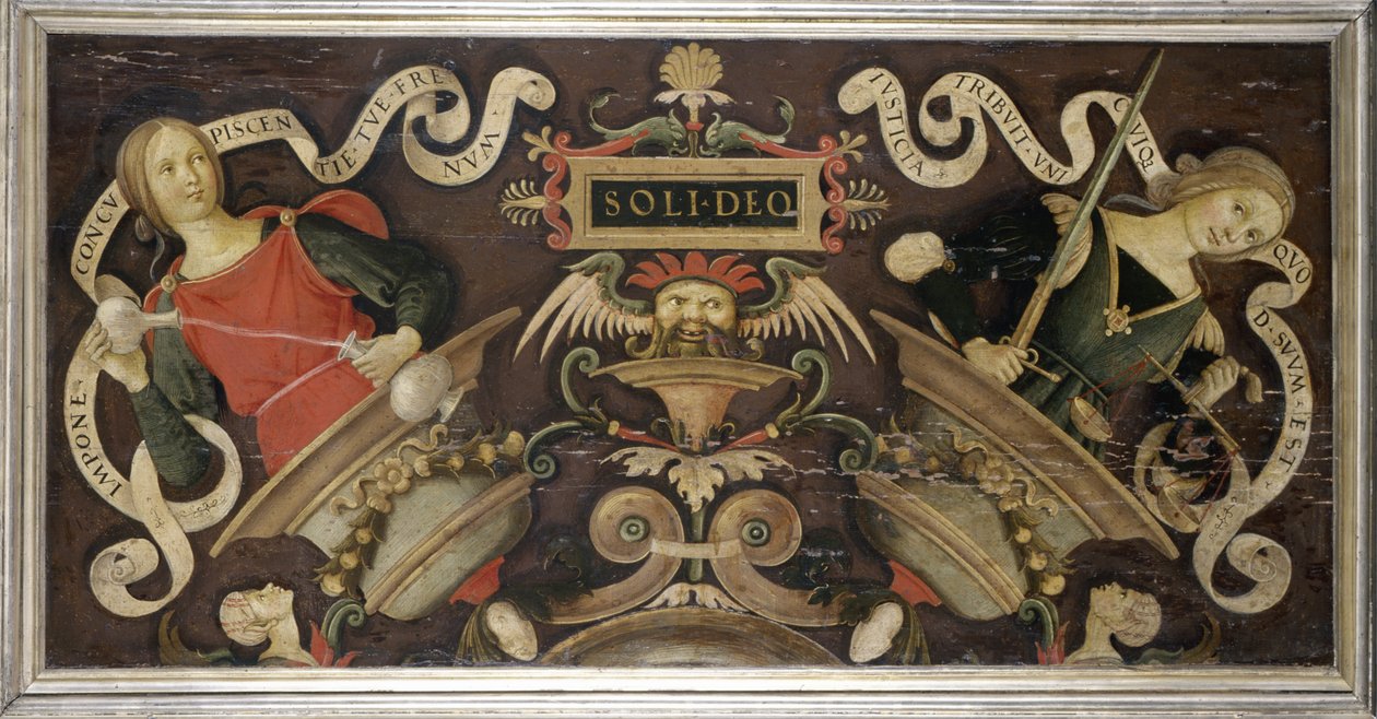 Alegorias da Virtude, c.1510-15 (tempera em madeira de pinho) de Matteo di Giuliano di Lorenzo Balducci