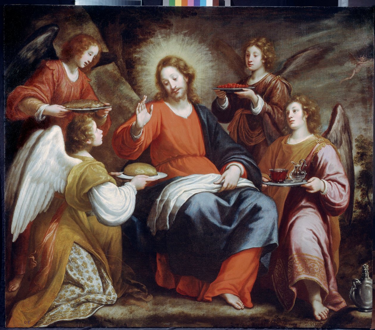 Anjos que ministram a Cristo no deserto de Matteo Rosselli