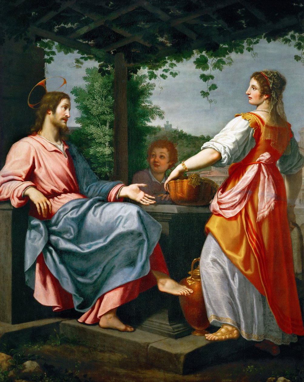 Jesus et la Samaritaine - Barroco : Cristo e a Samaritana par Rosselli, Matteo (1578-1650), c. 1620. Óleo sobre tela, 241x194. Museu de História da Arte, Vienne de Matteo Rosselli
