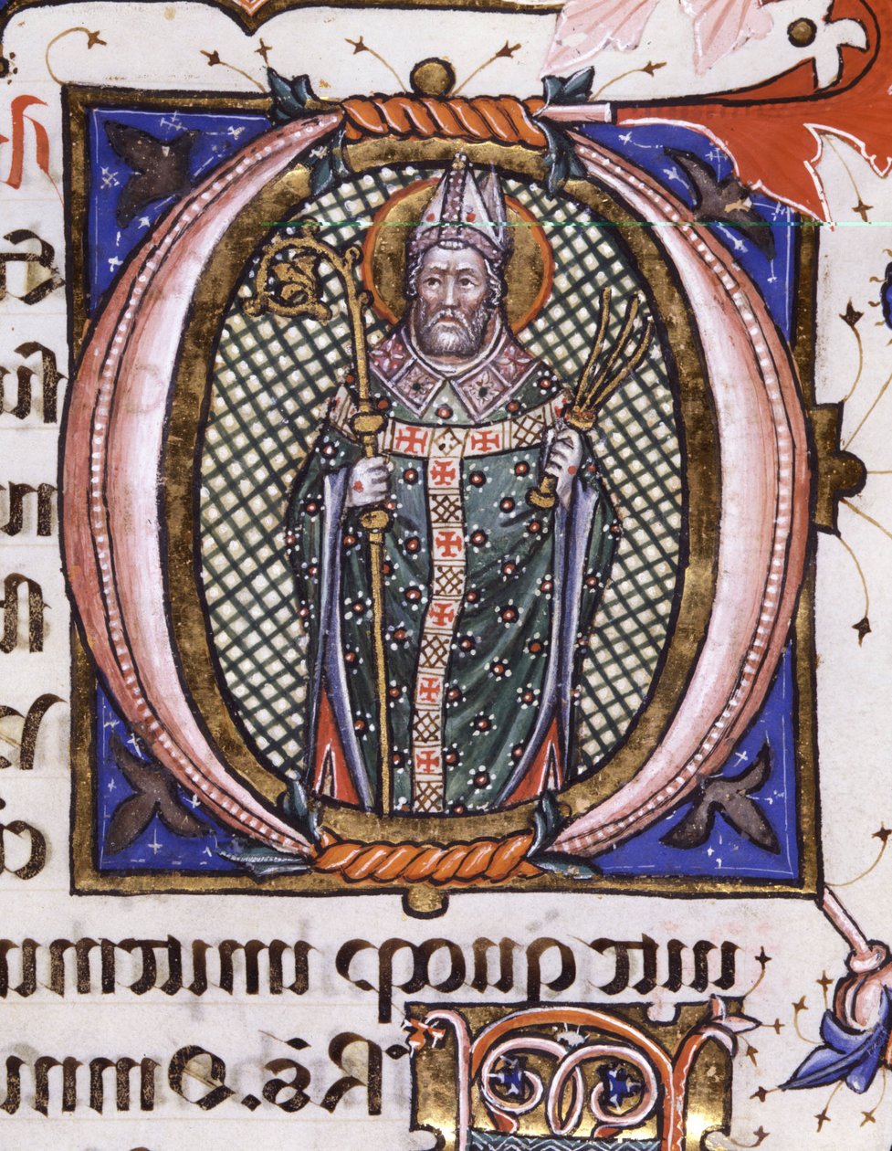 Santo Ambrósio - (Miniatura, c.1492-1523) de Matteo da Milano