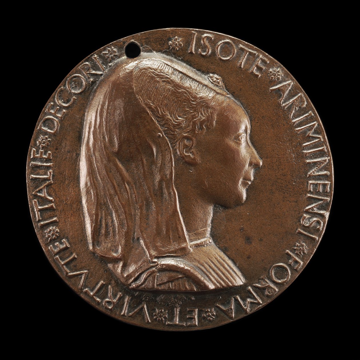 Isotta degli Atti, 14321433-1474, Senhora 1446, depois Esposa depois de 1453, de Sigismondo Malatesta [obv de Matteo di Andrea de Pasti