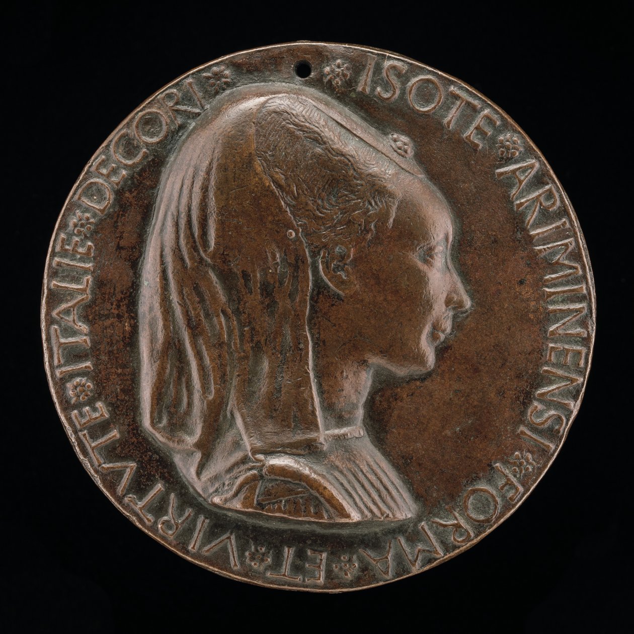 Isotta degli Atti, 14321433-1474, Senhora 1446, depois Esposa depois de 1453, de Sigismondo Malatesta [obv de Matteo di Andrea de Pasti