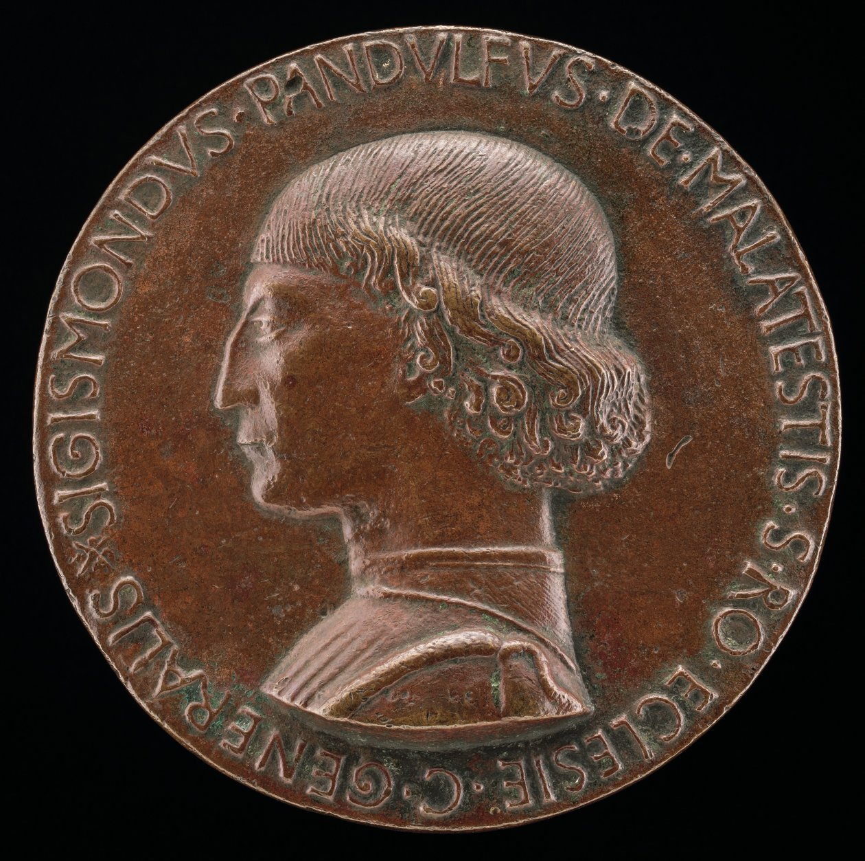 Sigismondo Pandolfo Malatesta, 1417-1468, Senhor de Rimini e Fano [obverso], 1446. de Matteo di Andrea de Pasti